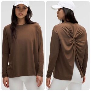 Lululemon Twist-Back Relaxed-Fit Long-Sleeve Shirt Java $78